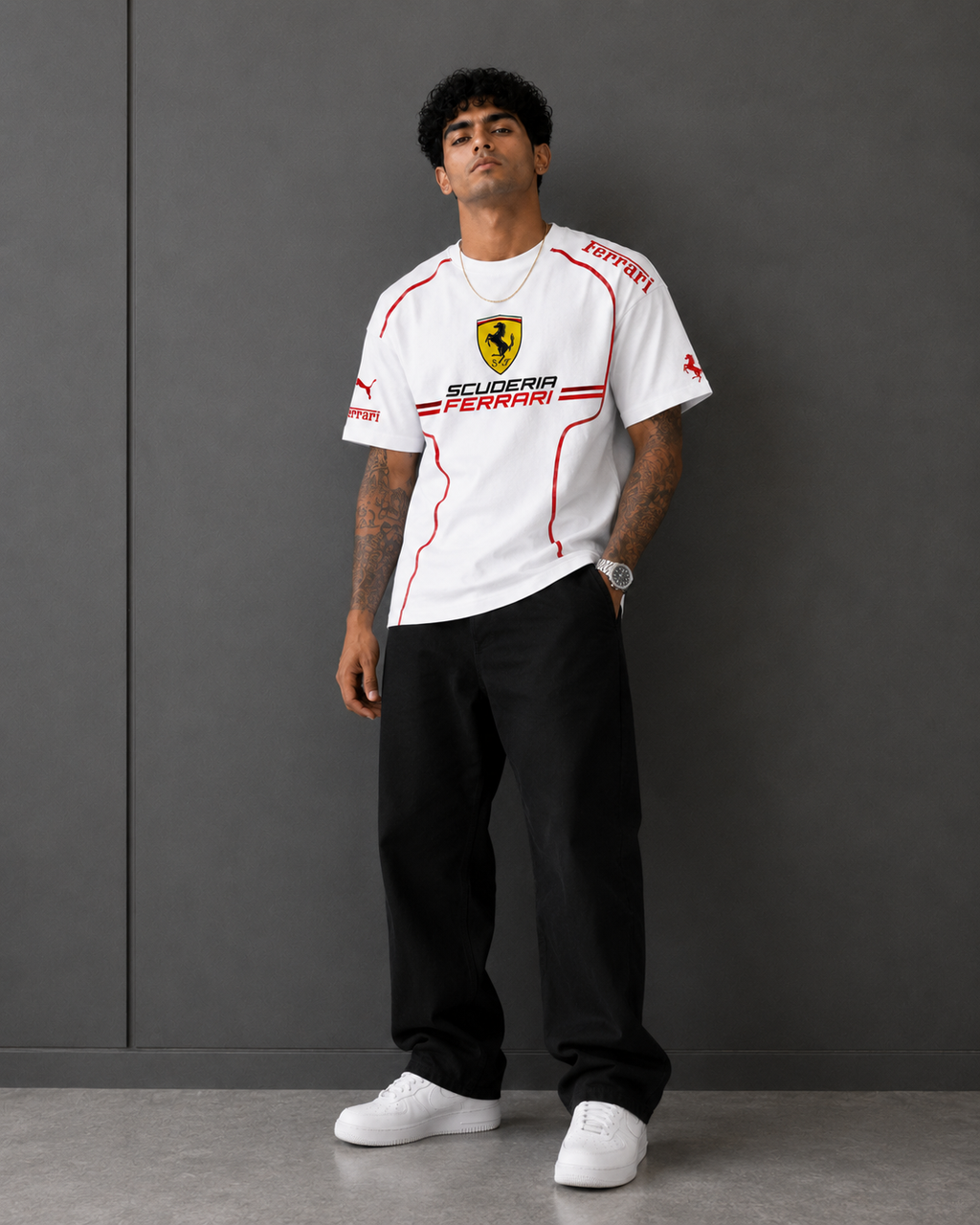 Ferrari Grand Prix Heritage Oversized T-Shirt