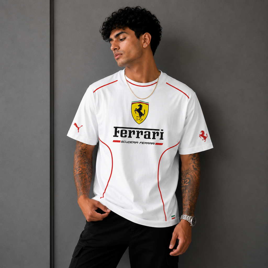 Ferrari Signature Crest Oversized T-Shirt